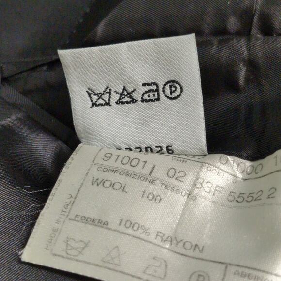 Pal Zileri Black Wool Double Breasted Blazer (54R/44R) Italian Power Suit Style - Picture 10 of 12